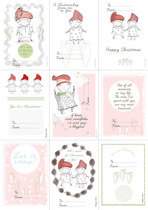 Julklappsadresser Gift tags @margaretafriden.se