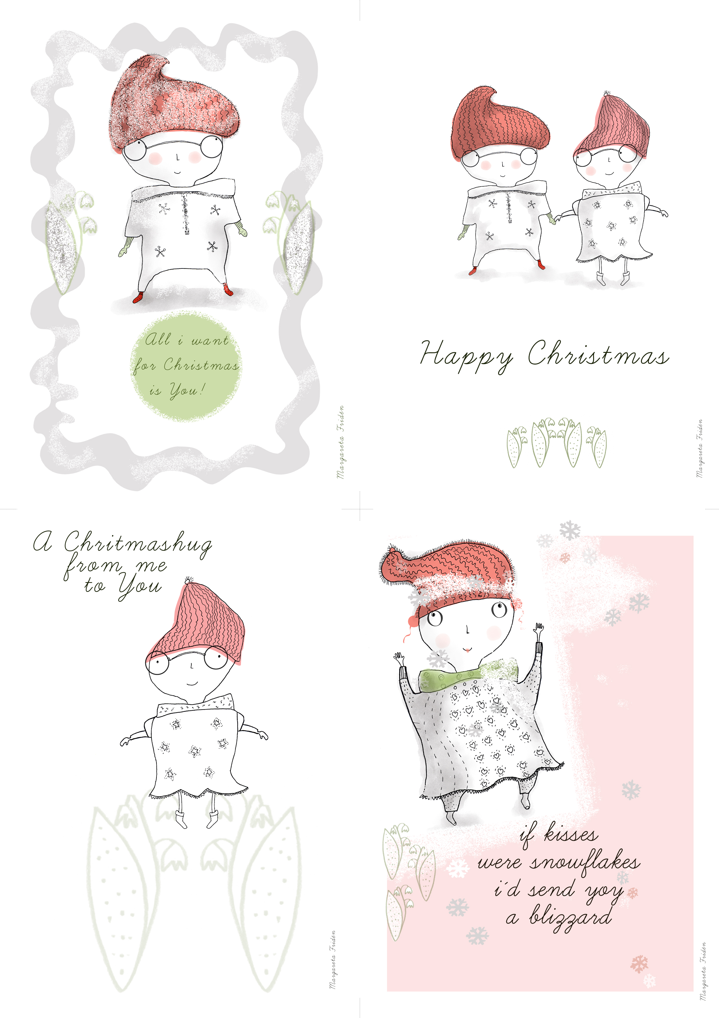 Julkort Christmas Card @margaretafriden.se